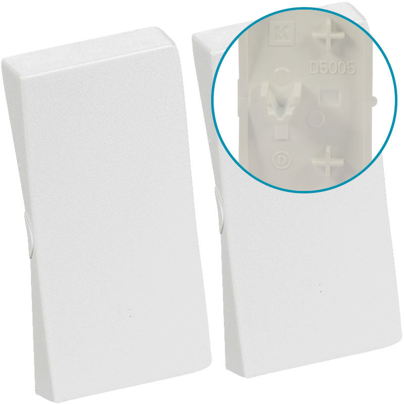 LK Fuga tangentsæt til dobbeltafbryder, gammel model - hvid