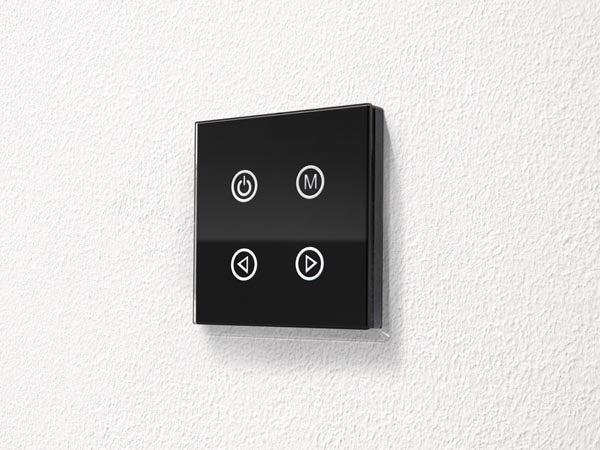 Multifunk. touch RGB LED styring - 3 kanaler, Sort (3 x 4A)