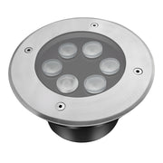 LEDlife nedgravningsspot - 6W, rund, rustfrit stål, 24V AC/DC, GU10, IP68, 480lm