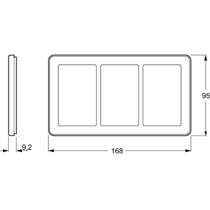 LK Fuga ramme CHOICE 68 3x1½m - transparent