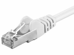 FTP netværkskabel - Skærmet CAT5e, 2xRJ45, HVID (0,25m)