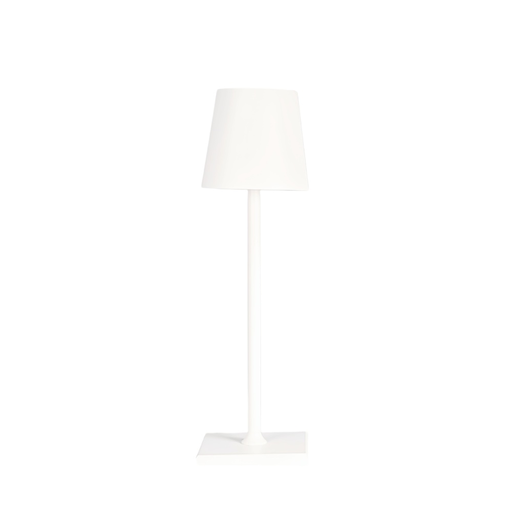 Opladelig LED mini bordlampe - Hvid, 24cm, touch dæmpbar, IP54