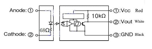 IR brudstrålesensor - 5Vdc, 3mm IR LED, NO (2 dele)
