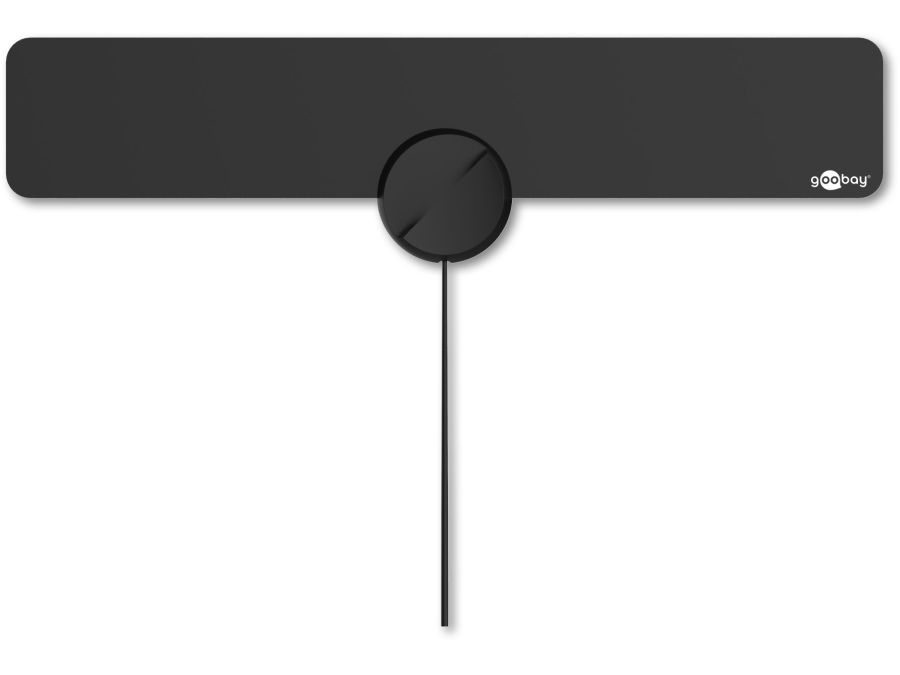 Aktiv indendørs DVB-T antenne - DVB-T2, Sort