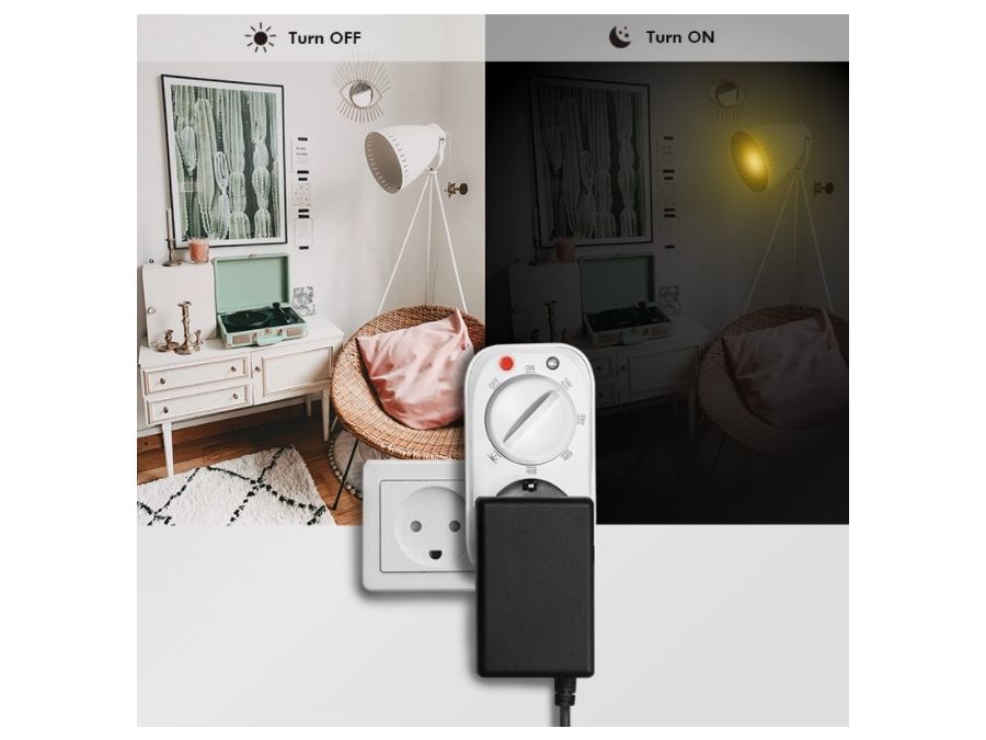 Mekanisk timer til stikkontakt - 230Vac, 7 funktioner, IP20