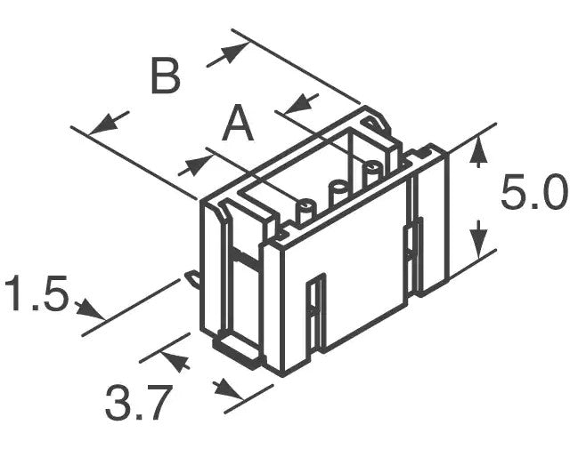 Ledning-til-print fatning - JST ZH, 8pol, 1,5mm benafs. SMT