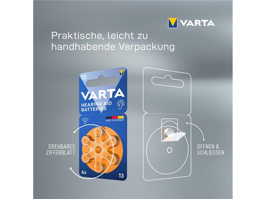 Batteri til høreapparat - PR48/13 (6 stk.)