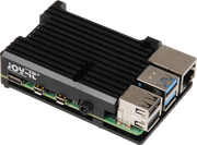 Køleprofil-kabinet til Raspberry Pi 4 - Sort alu. (2 dele)