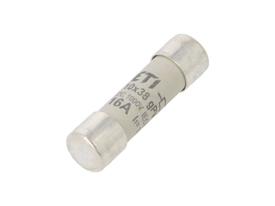 Keramisk sikring - Ø10,3x38mm, 16A 1000V, Flink (gPV)