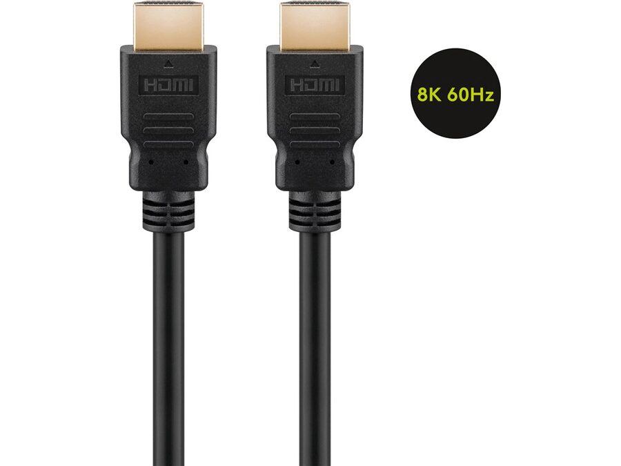Ultra High Speed HDMI 2.1 kabel - 2xHDMI han 8K Sort (7,5m)