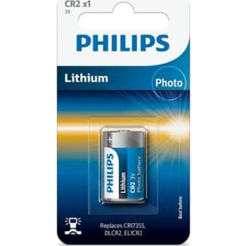PHILIPS Lithium knapcellebatteri, CR2, 1 stk.