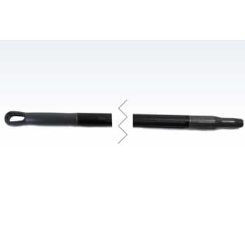 Roliba skaft med gevind, sort plast, Ø25 mm, 1500 mm