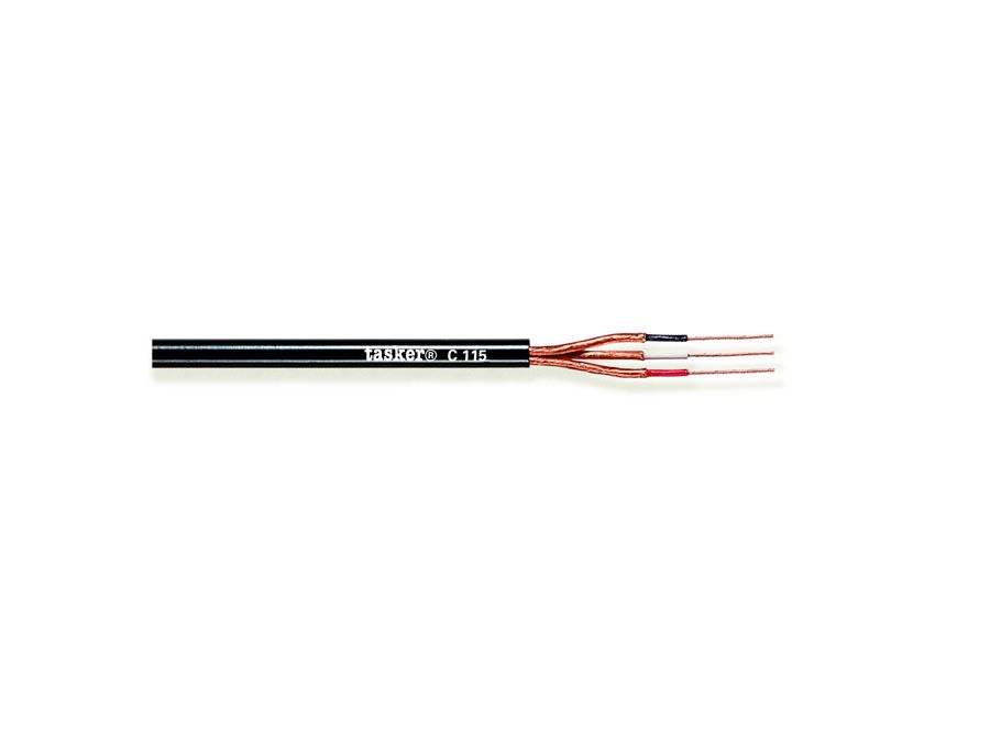 Audiokabel - 3x0,14mm², Ø5,0mm Sort (metervare)