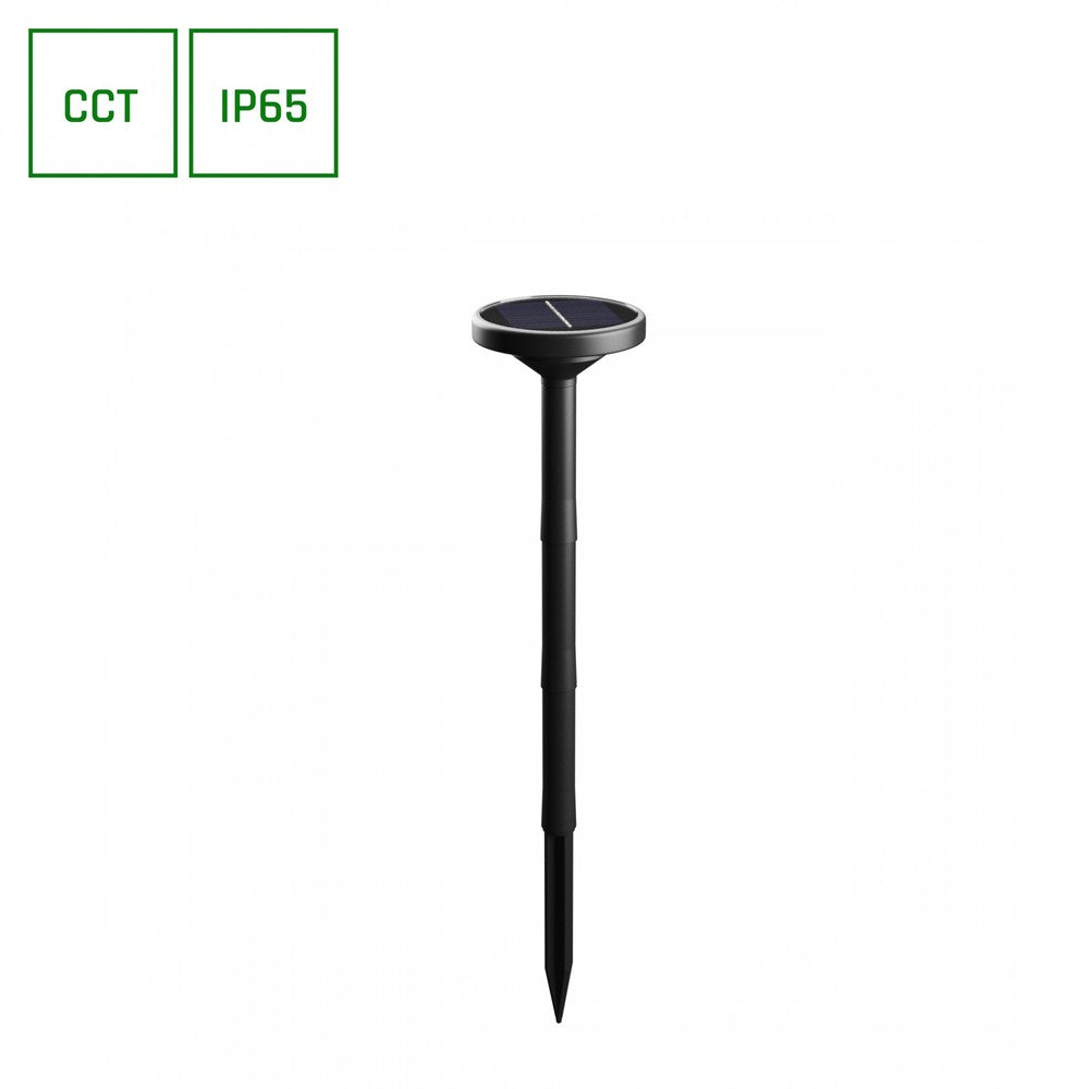 Solara Plato Sort Spike LED Lampe IP65 1W RA80 60lm 3.2V 126x51x290mm Spectrum
