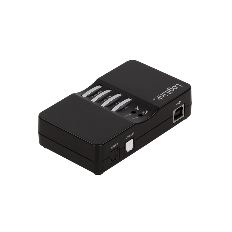 USB 8 kanals 7.1 sound box m. optisk toslink (S/PDIF)