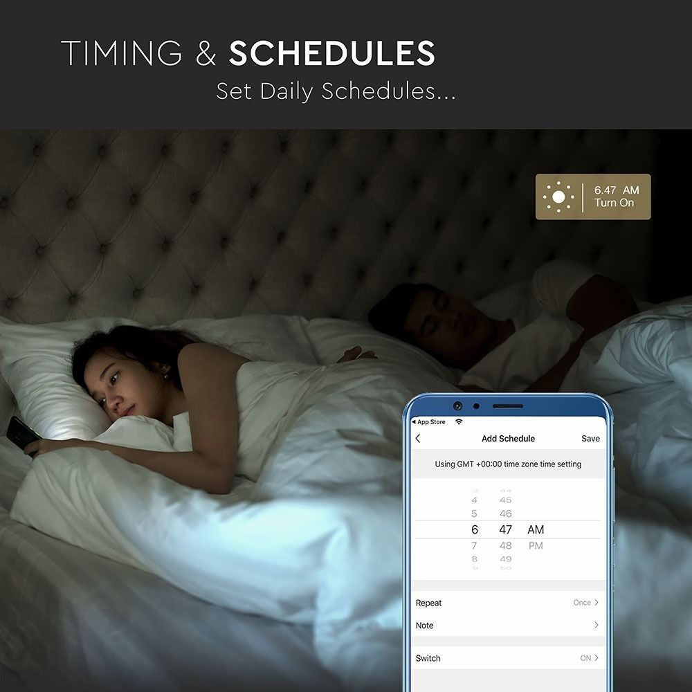 V-Tac 5W Smart Home LED pære - Tuya/Smart Life, kompatibel med Google Home, Alexa og smartphones, E14