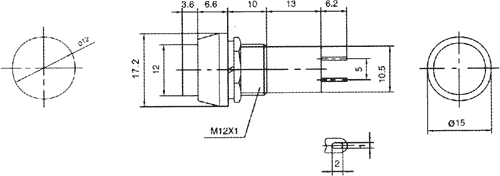 Trykkontakt, afbryder, OFF-ON 1A / 250Vac, Blå