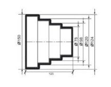 Rund reduktionsstykke - Ø80/100/120/125/150mm