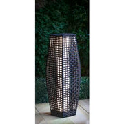 Solar Rattan Floor 69x22 cm, lampe indsats m/varm hvide lys