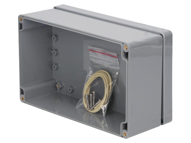 G373 plastkabinet - Mørkegrå, IP65 (120x200x75mm)