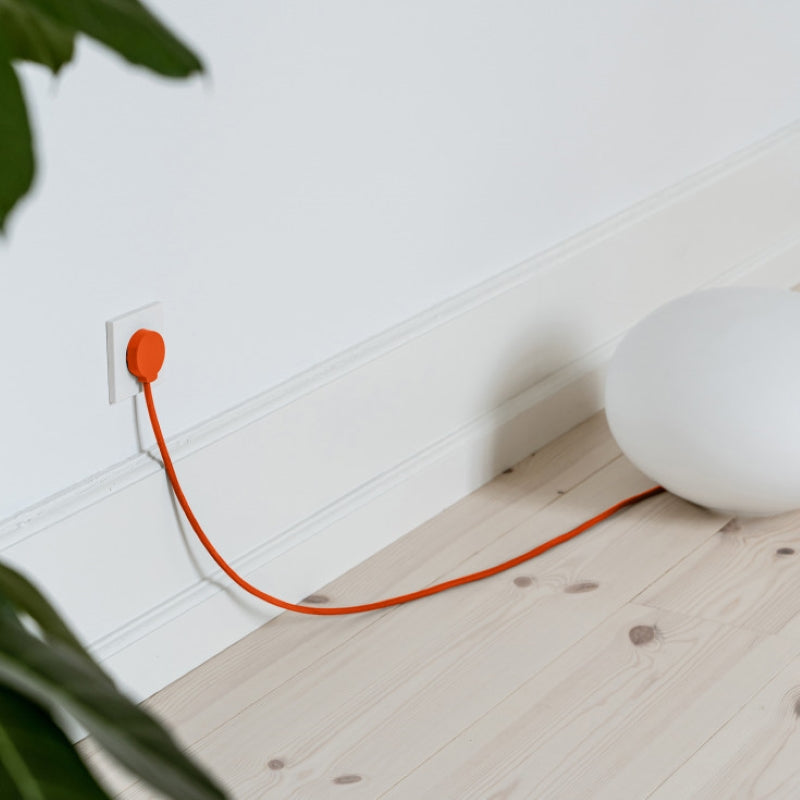 NORM flad stikprop, orange - Schuko