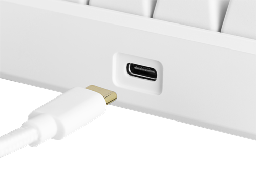 Mini mekanisk gaming tastatur - RGB, Brune Switche, Hvid