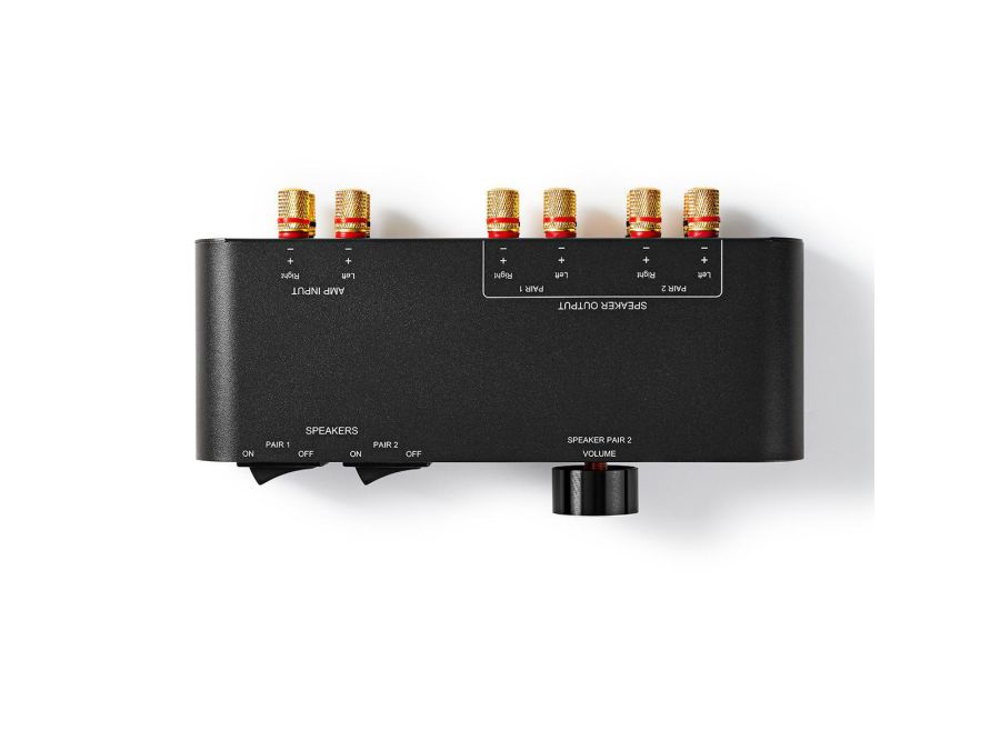 Højttaleromskifter - 2 vejs med volumenkontrol
