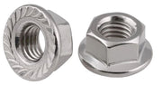 Møtrik m. flange - M3, Forzinket stål, H=4mm (25 stk.)
