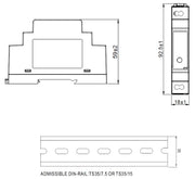 DIN-skinne strømforsyning - 12V / 15W (1,25A)