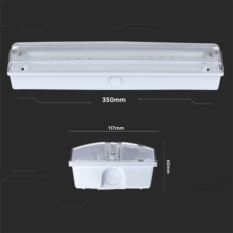 3W LED Nødbelysning, 6000K