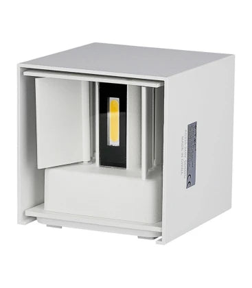 6W firkantet væglampe 4000K - Hvid