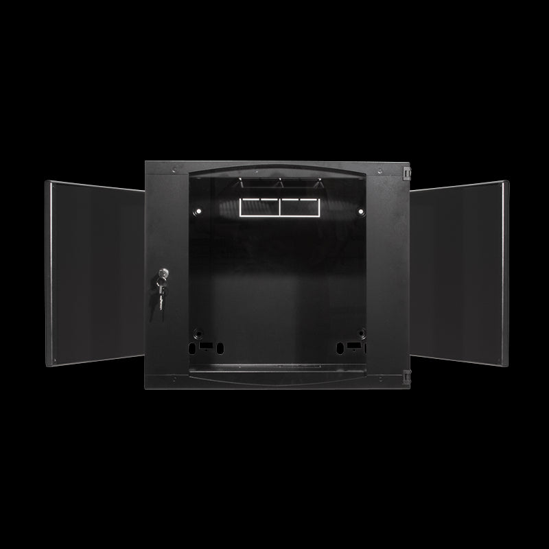 19" væg-rackskab - 15U B540xD450mm, Sort