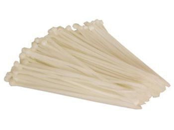 Kabelstrips - 4,8x200mm, Hvid (100 stk.)