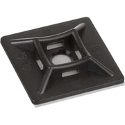 Kabelbinder holder 28 x 28 mm, sort med skruehul Ø5,7 (100)