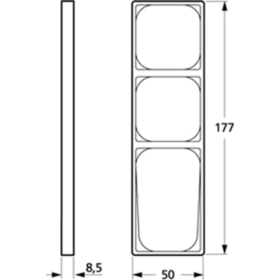 LK Fuga ramme Baseline 50 3½m - stålmetallic