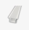 Alu profil 9 hvid med opal cover - 2,5 m