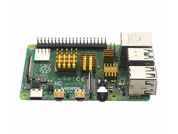 Køleprofil-sæt til Raspberry Pi 4, Guld (4 dele)
