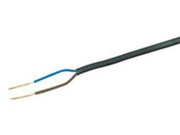 Plastkappeledning - 2x0,75mm² PKLF flad, Sort (metervare)