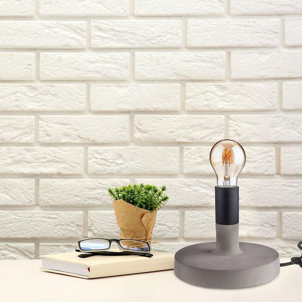 V-Tac Beton bordlampe - E27, Max 60W, Samsung LED chip, 5 års garanti