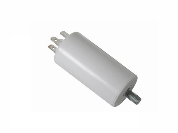 MOTOR kondensator - 30uF / 450V, M8 forskruning, Spadestik