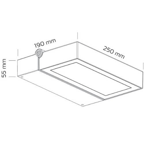 Nordtronic Inez udendørs væglampe 33W LED 3000K