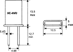 Krystal - 7,372800 MHz (HC49/U)