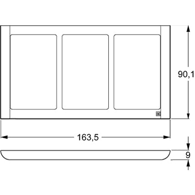 LK Fuga ramme SOFT 63 3x1½m - lysegrå