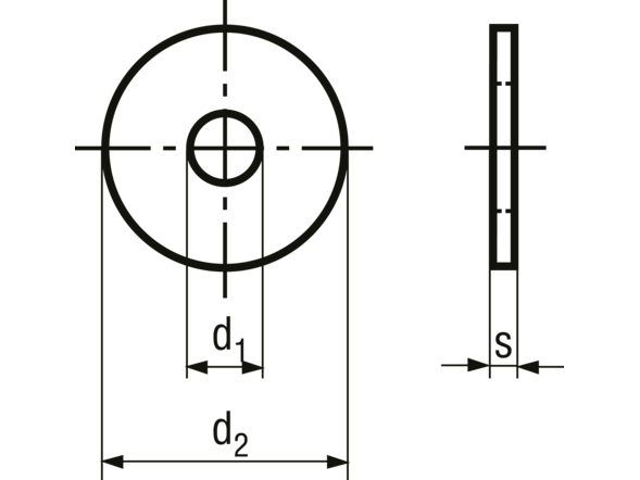 Spændeskive - M4 x Ø12mm, stål (50 stk.)