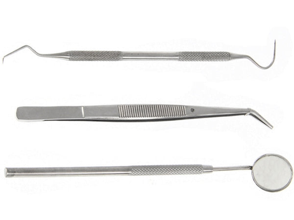 Tandrensesæt - Pincet, mundspejl og tandrenser