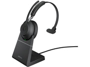 Jabra Evolve2 65 Mono UC + Ladestation + Link 380a, Sort