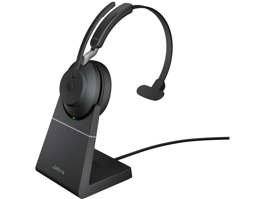 Jabra Evolve2 65 Mono UC + Ladestation + Link 380a, Sort