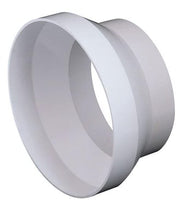 Rundkanal reduktionsstykke Ø 125 / 100 mm Hvid PVC