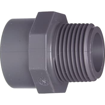 20 mm x 1/2" PVC overgang muffe/nippel