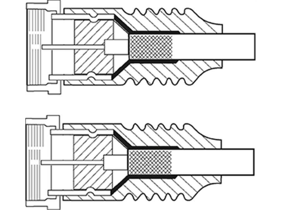 HQ Antennekabel - 2 x F han, CU, 4 x skærm, Hvid (10m)